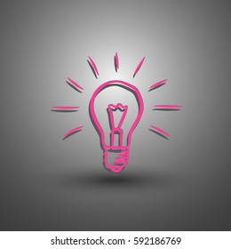 Bulb Light Idea Vector Illustration Stock Vector (royalty Free) 92094923