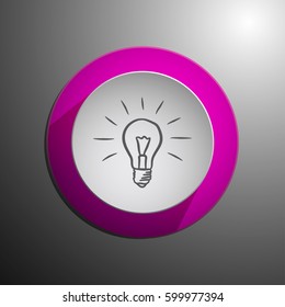 Light Bulb line icon vector. Web design style