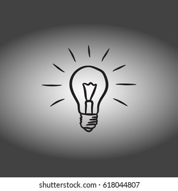 Light Bulb line icon vector. Web design style