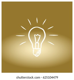 Light Bulb line icon vector. Idea sign, solution, thinking concept. Lighting Electric lamp. Electricity, shine. Trendy Flat style for graphic design, Web site, UI. EPS