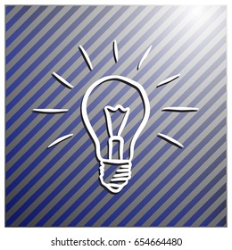 Light Bulb line icon vector. Idea sign, solution, thinking concept. Lighting Electric lamp. Electricity, shine.