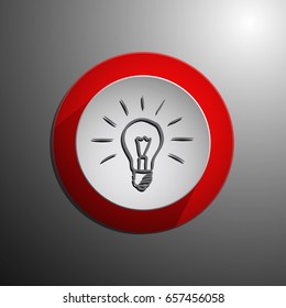 Light Bulb line icon vector. Idea sign, solution, thinking concept. Lighting Electric lamp. Electricity, shine.