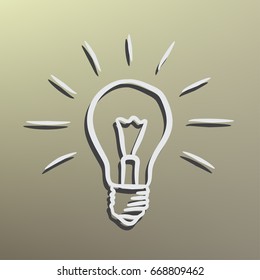 Light Bulb line icon vector. Idea sign, solution, thinking concept. Lighting Electric lamp