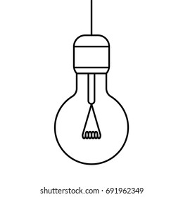 Light Bulb line icon vector, isolated on white background.Vector element