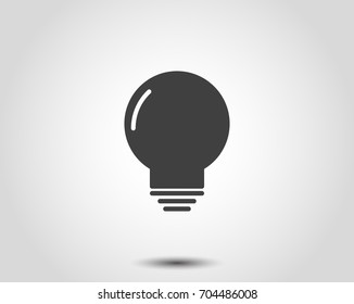 Light Bulb Line Icon Vector,  Isolated On White Background. Idea Sign, Solution, Thinking  Concept. Lighting Electric Lamp. Electricity, Shine. Trendy Flat Style For Graphic Design, Web Site, Ui. Eps