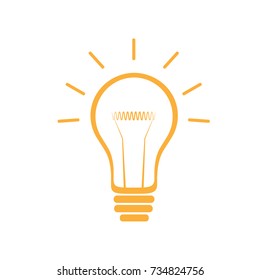  Light Bulb line icon vector, isolated on white background.