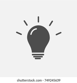 Light Bulb line icon vector, isolated on white background. Idea sign, solution, thinking concept. Lighting Electric lamp. Electricity, shine. Trendy Flat style for graphic design, Web site, UI. EPS