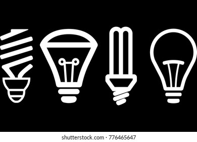 Light Bulb line icon vector, isolated on white background. Idea sign, solution, thinking concept. Lighting Electric lamp. Electricity, shine. Trendy Flat style for graphic design, Web site, UI. EPS