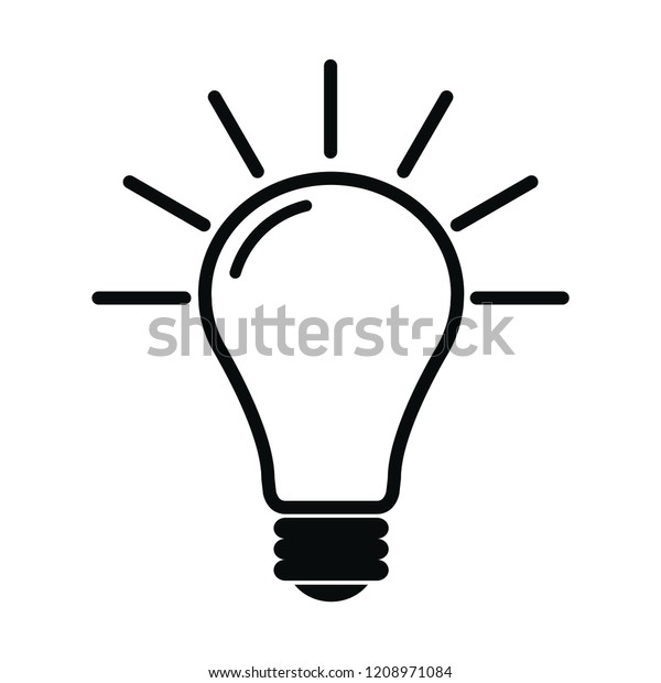 Light Bulb Line Icon Vector Isolated Stock Vector Royalty Free