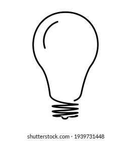 Light Bulb line icon vector,Idea icon flat vector Design