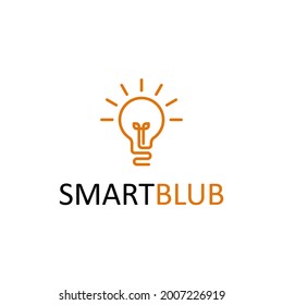 Light Bulb Line Lamp Creative Idea Concept Logo Design