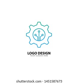 light bulb line logo design energy, concept idea of ​​electric power 