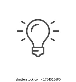 Light bulb line outline icon
