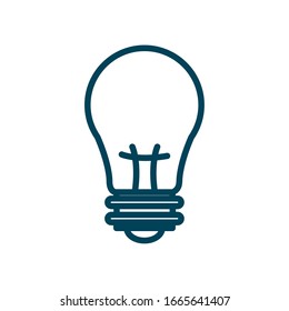 Light bulb line style icon design, Energy power technology electricity illumination and innovation theme Vector illustration