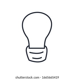 Light bulb line style icon design, Energy power technology electricity illumination and innovation theme Vector illustration