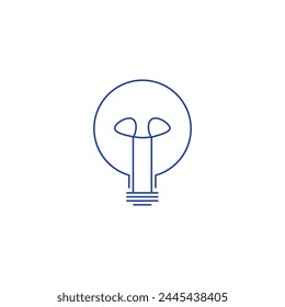 Das Symbol der Glühbirnen-Vektorgrafik ist auf weißem Hintergrund isoliert, ein neues Ideenzeichen, Reflexion, eine Lösung, ein Denkkonzept. Saubere und moderne elektrische Beleuchtungslampe Elektrizität glänzt. Vektorillustration 
