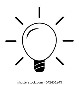 Light bulb line vector icon