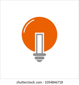 light bulb line vector logo template art eco energy power electricity idea concept
