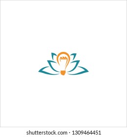 light bulb line vector logo template art eco energy power electricity idea concept 