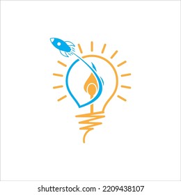 light bulb line vector logo template art eco energy power electricity idea concept