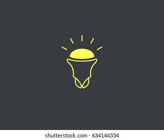 Light bulb line vector logo template art Eco energy power electricity idea concept