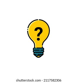 Light Bulb Lineal Color Icon - Back to School Icon Vector Illustration.