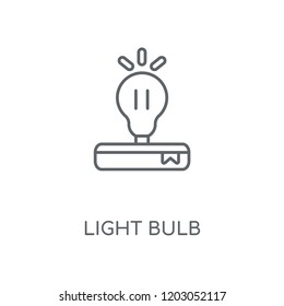Light bulb linear icon. Light bulb concept stroke symbol design. Thin graphic elements vector illustration, outline pattern on a white background, eps 10.