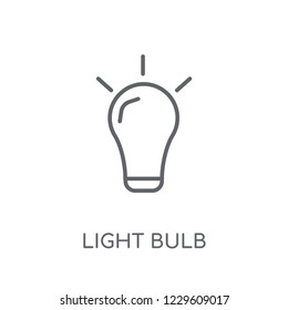 Light bulb linear icon. Modern outline Light bulb logo concept on white background from Productivity collection. Suitable for use on web apps, mobile apps and print media.