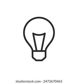 Light bulb, linear style icon. Editable stroke width