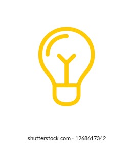 Light bulb linear vector icon, symbol of solution, idea symbol