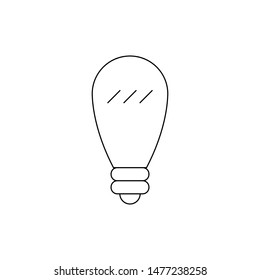 Light bulb linear vector icon. Symbol of idea. Thinking.
