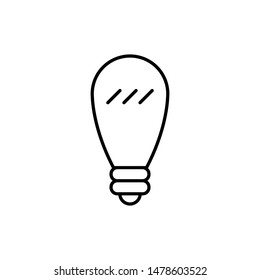 Light bulb linear vector icon. Symbol of idea. Thinking.
