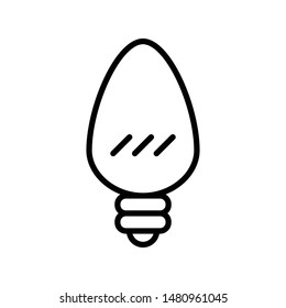 Light bulb linear vector icon. Symbol of idea. Thinking.