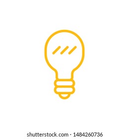 Light bulb linear vector icon. Symbol of idea. Thinking.