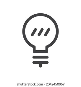 Light bulb linear vector icon. Idea symbol, electric lamp.