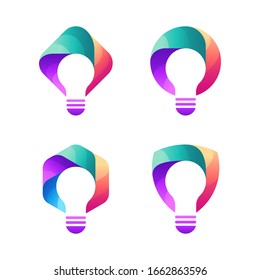 light bulb logo collection template