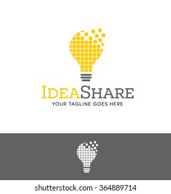  light bulb logo for creative business, organization or website