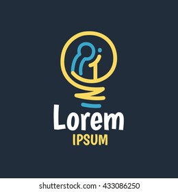 light bulb logo creative idea symbol