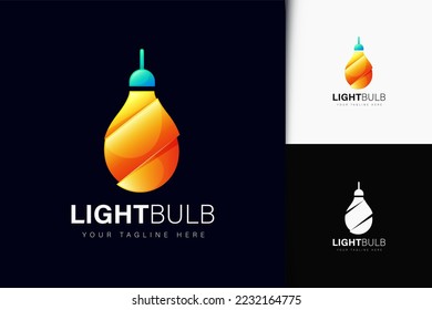 Light bulb logo design with gradient