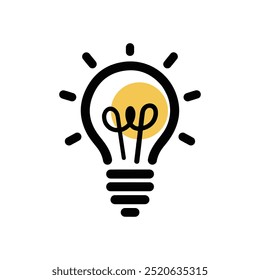 Light Bulb logo design Illustration.