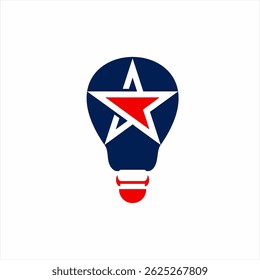 Diseño del logotipo de la bombilla con la estrella.
