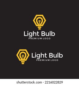plantilla de diseño del logotipo de la bombilla de luz