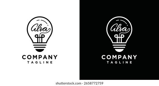 Plantilla de diseño de logotipo de bombilla. Inspiración de diseño de logotipo de bombilla.
