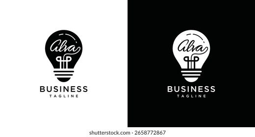 Plantilla de diseño de logotipo de bombilla. Inspiración de diseño de logotipo de bombilla.