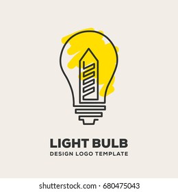light bulb logo design template eps. 10