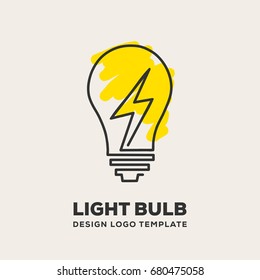light bulb logo design template eps. 10