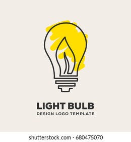 light bulb logo design template eps. 10