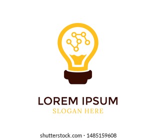 Light Bulb Logo Design Vector Illustration Template