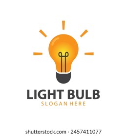 light bulb logo design vector