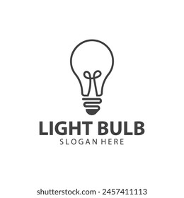 light bulb logo design vector